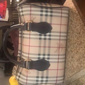 Burberry Haymarket check satchel